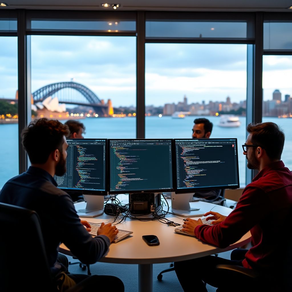 Team working in Goal Royal's Sydney office